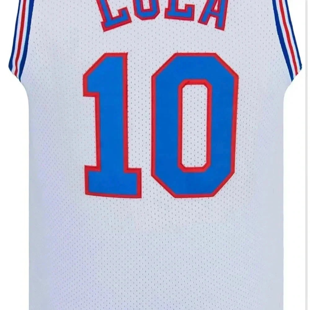 NWOT Mens Basketball Jerseys #10 Lola Space Movie Jersey Shirts White Size M - Picture 2 of 4
